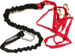 Load image into Gallery viewer, Racing Tug Line with Bungee Leash - Red Leash Splitter
